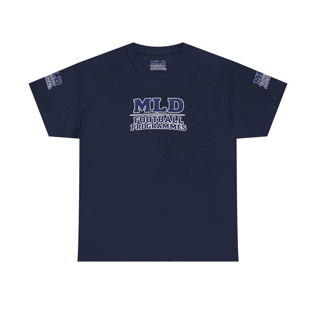MLD Football Programmes Tee — Vintage Sports Logo Cotton T‑Shirt