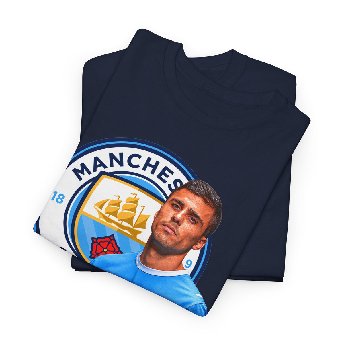 Rodri Manchester City Legend Football Tee — Player Portrait Soccer Shirt