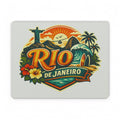 Rio de Janeiro PU Leather Mouse Mat — Tropical Beach Travel Desk Pad