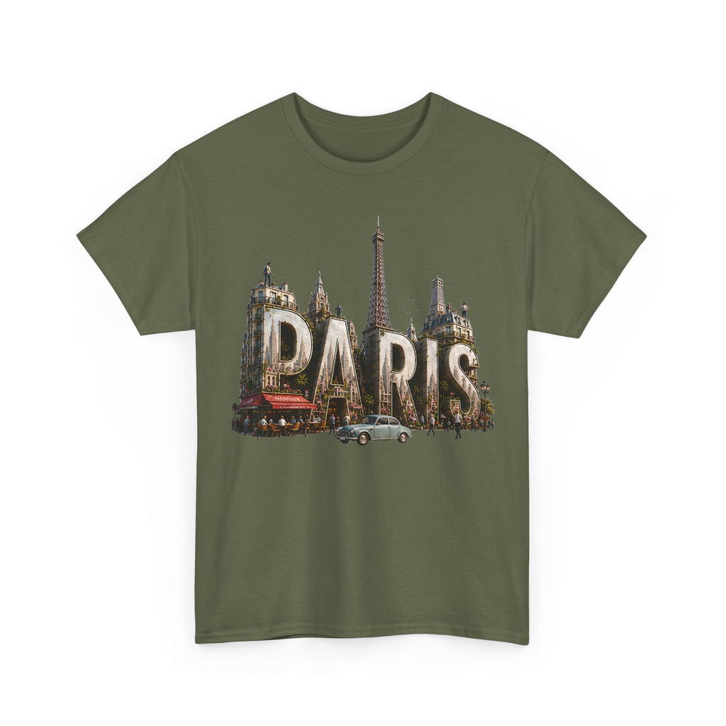 Paris Vintage Landmark T-Shirt — Eiffel Tower Retro Travel Tee