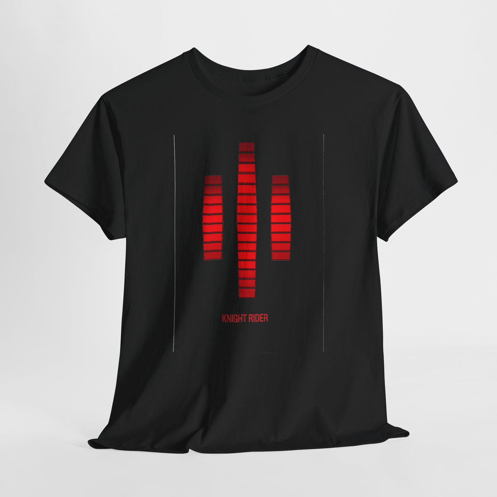 Knight Rider K.I.T.T. Graphic Tee — Red Soundwave Bars "Midnight Music"