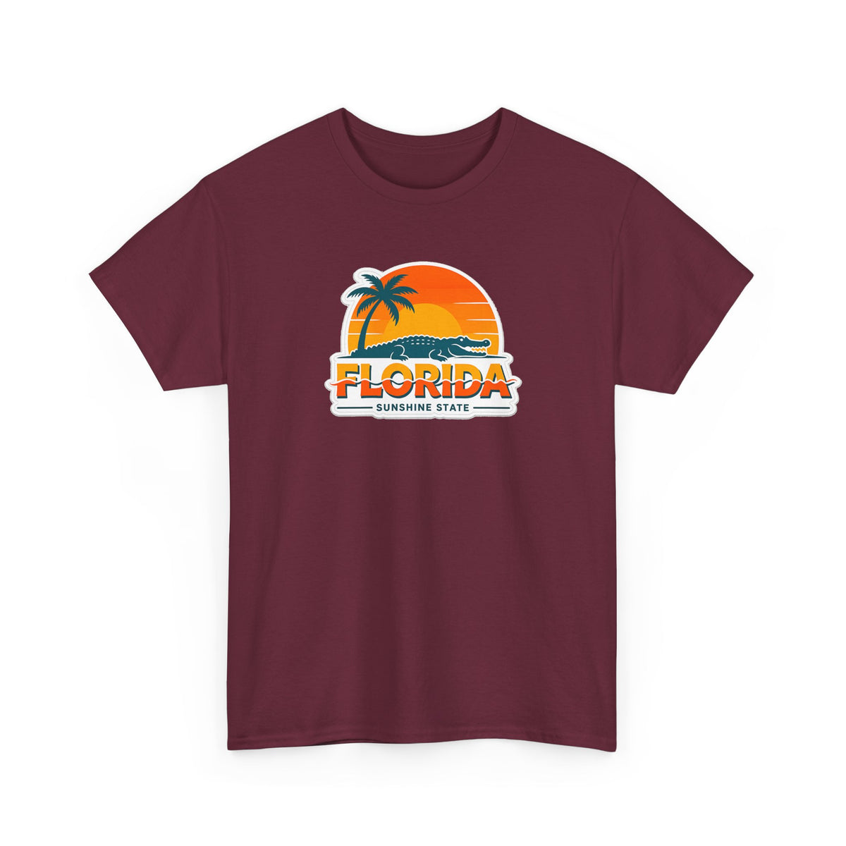 Florida Sunshine State T-Shirt — Retro Palm Sunset Graphic Tee