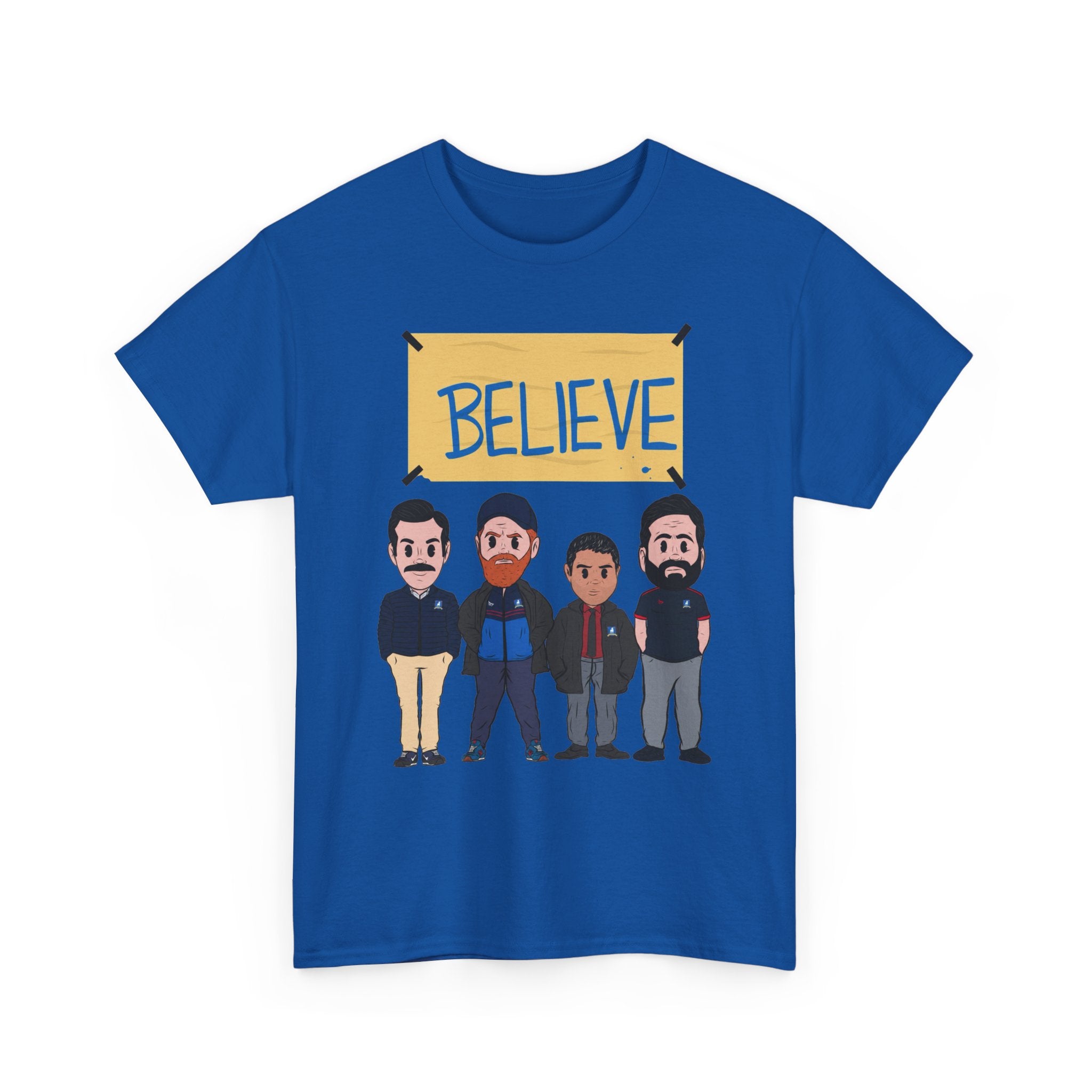 Ted Lasso Inspired Believe Cartoon Band Cotton T-Shirt