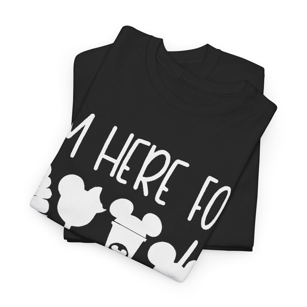 I'm here for the snacks Unisex Heavy Cotton Tee