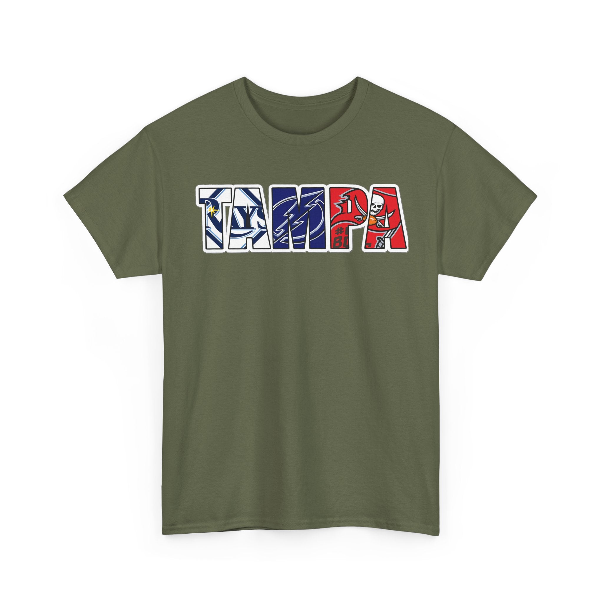 Tampa Block Letter Tee — Florida Flag Graphic T‑Shirt