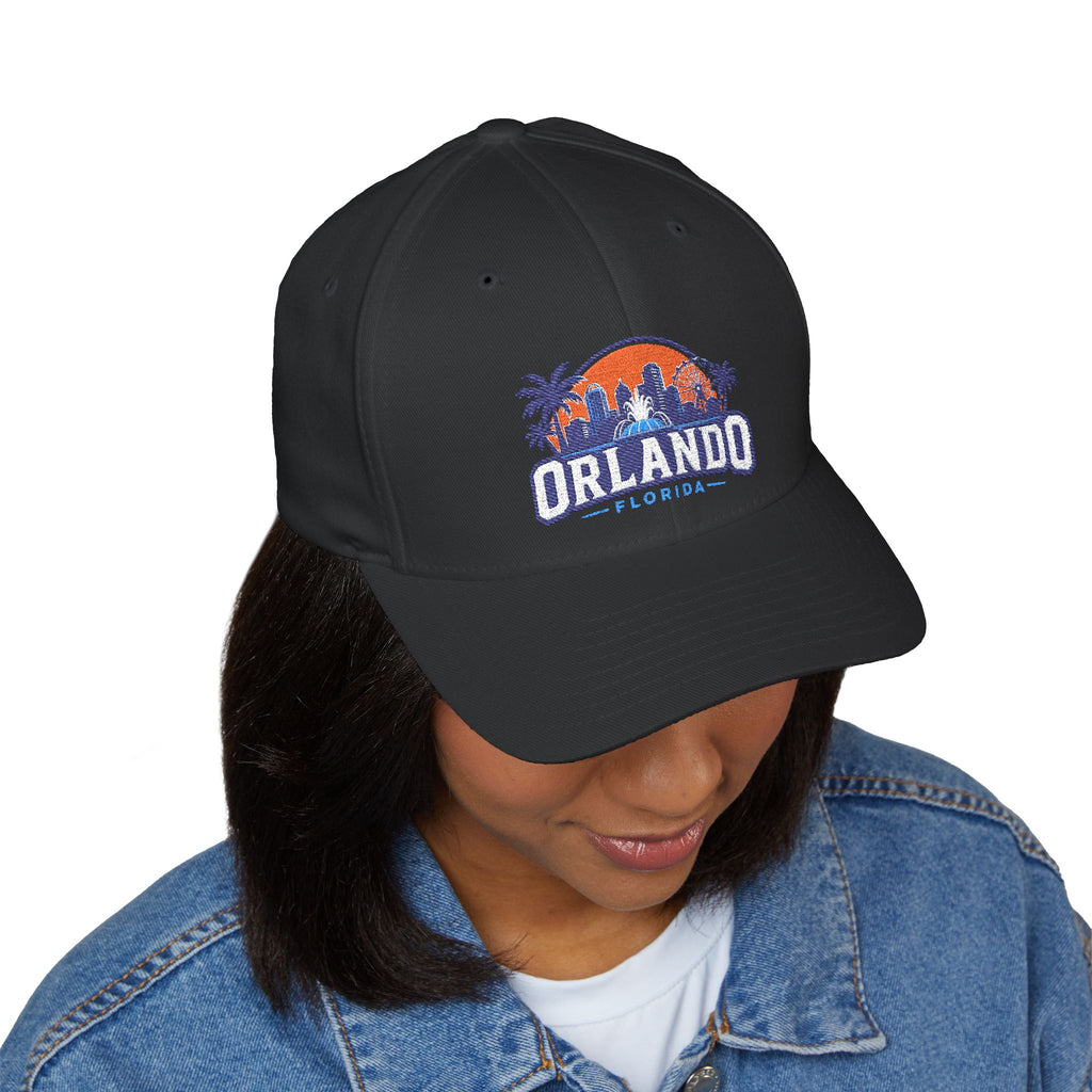 Orlando Florida Embroidered Baseball Cap — Sunset Skyline Hat