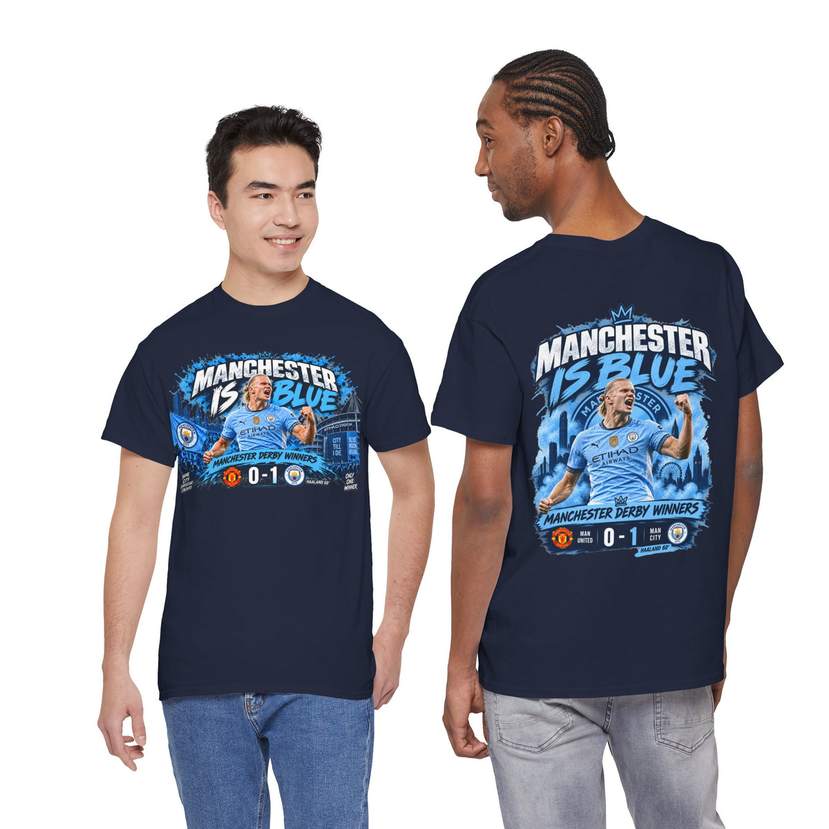 Manchester Is Blue Derby Winners 2026 Cotton T-Shirt
