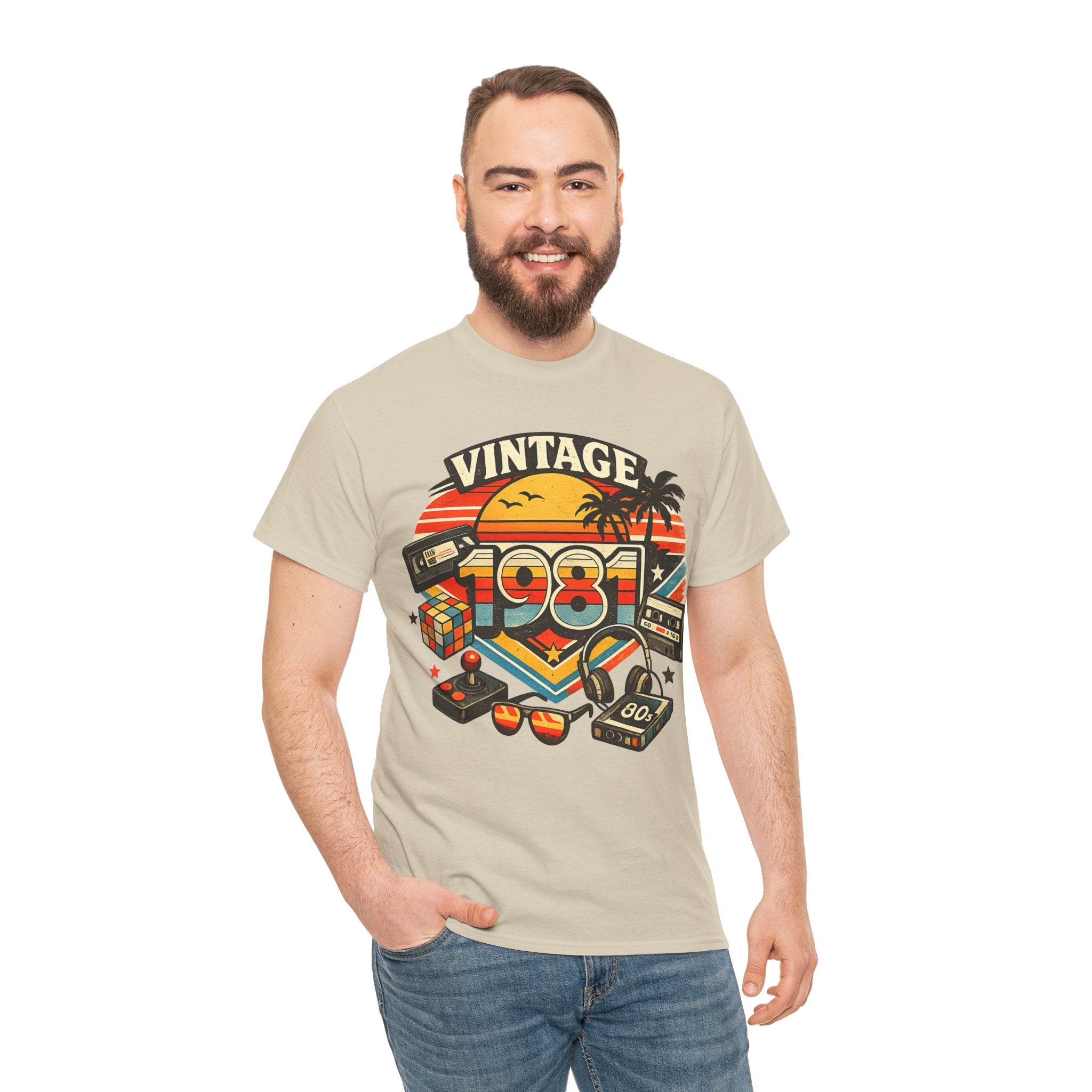 Vintage 1981 Retro Tee — 80s Nostalgia Graphic T-Shirt