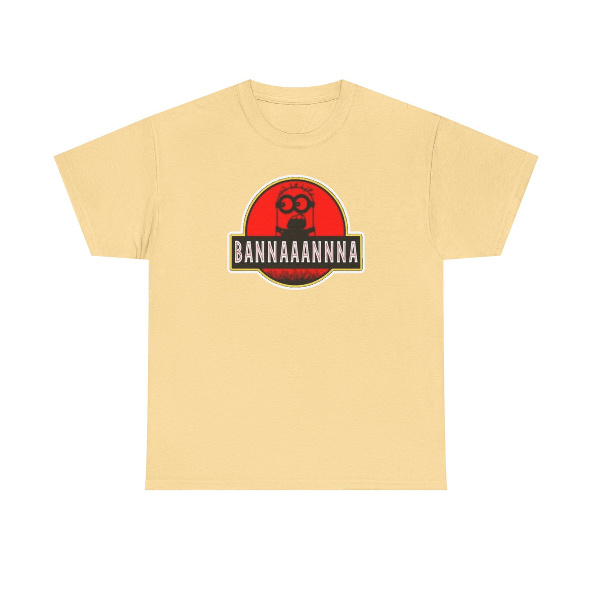 Bannaaannna Graphic Tee — Retro Red Logo Funny Banana Shirt