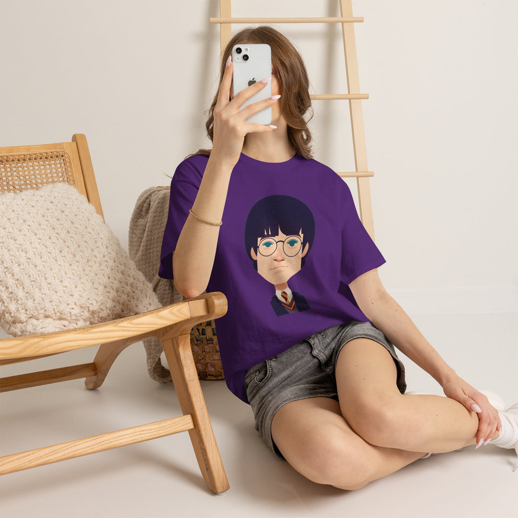 Harry Potter Wizard School Boy Cartoon Cotton T-Shirt