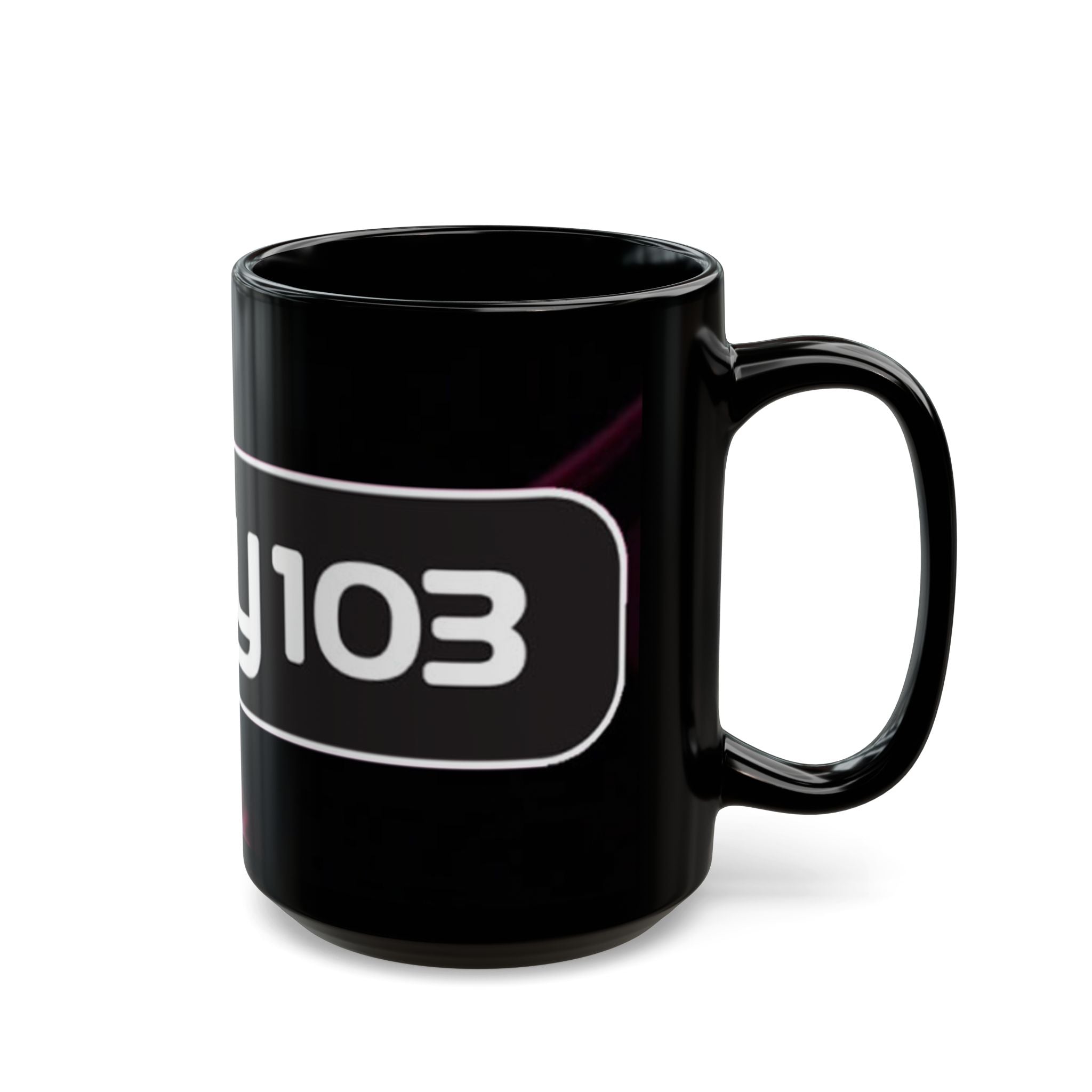 Key 103 Black Coffee Mug – Retro Radio Logo 11oz/15oz