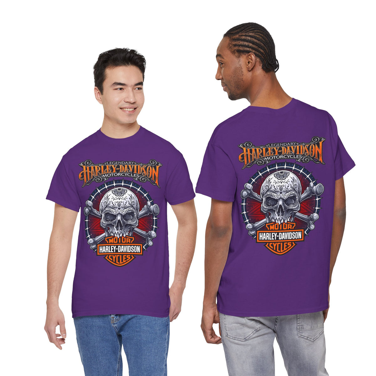 Harley-Davidson Skull Logo Cotton T‑Shirt