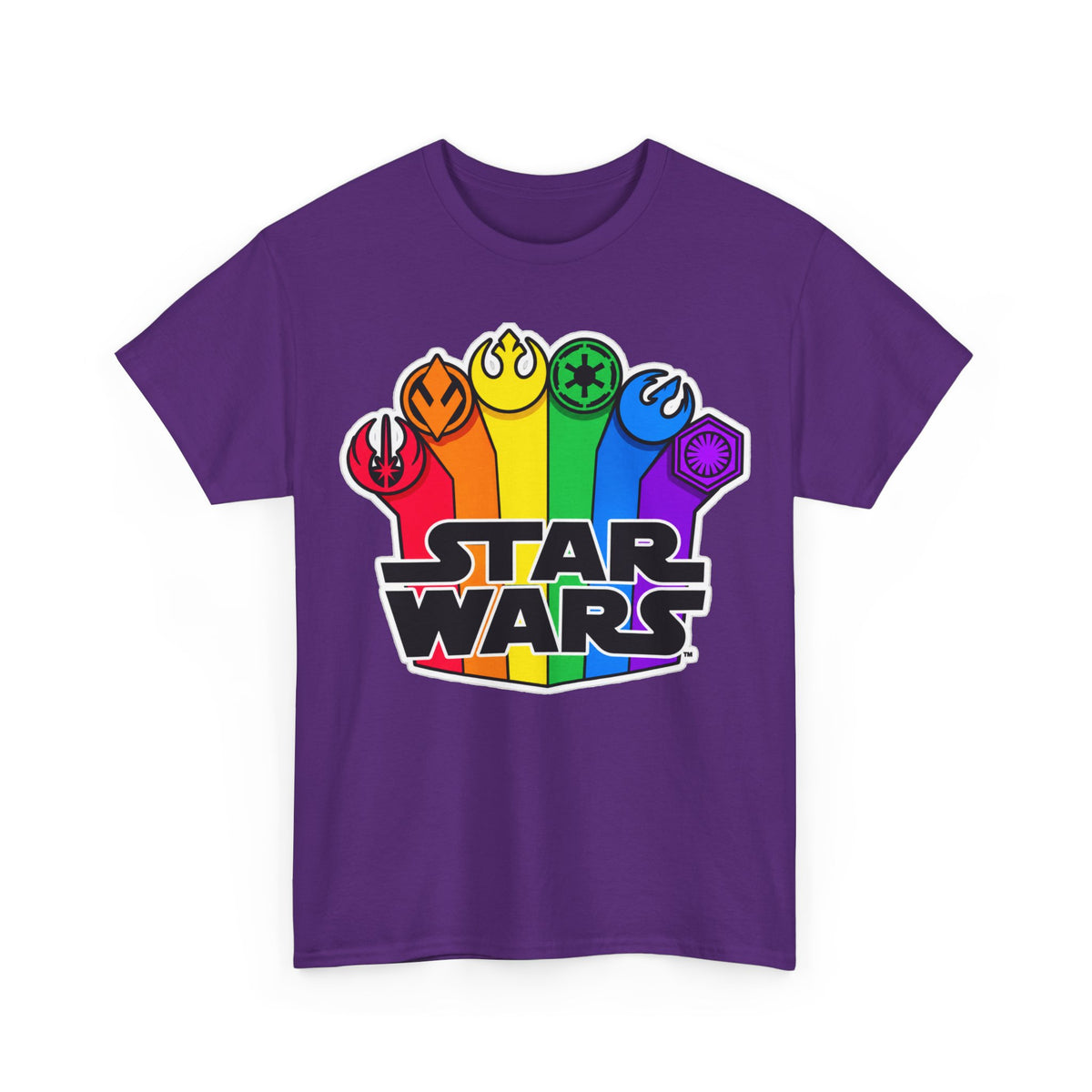 Star Wars Rainbow Emblem Tee — LGBTQ+ Pride Fan Cotton Shirt