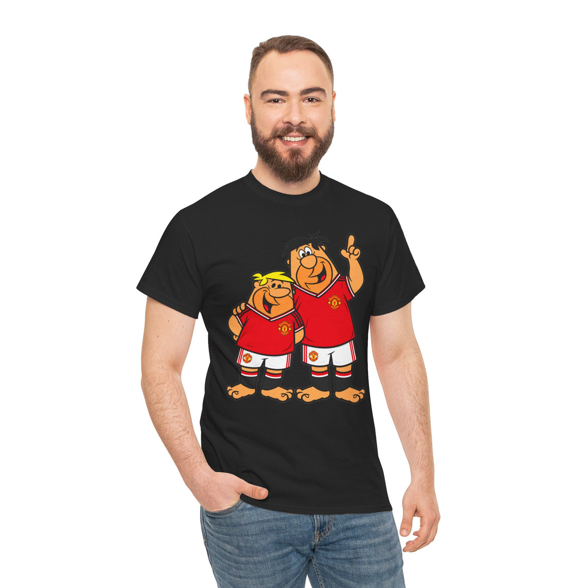 Manchester United The Flintstones Cartoon Football Fans T-Shirt