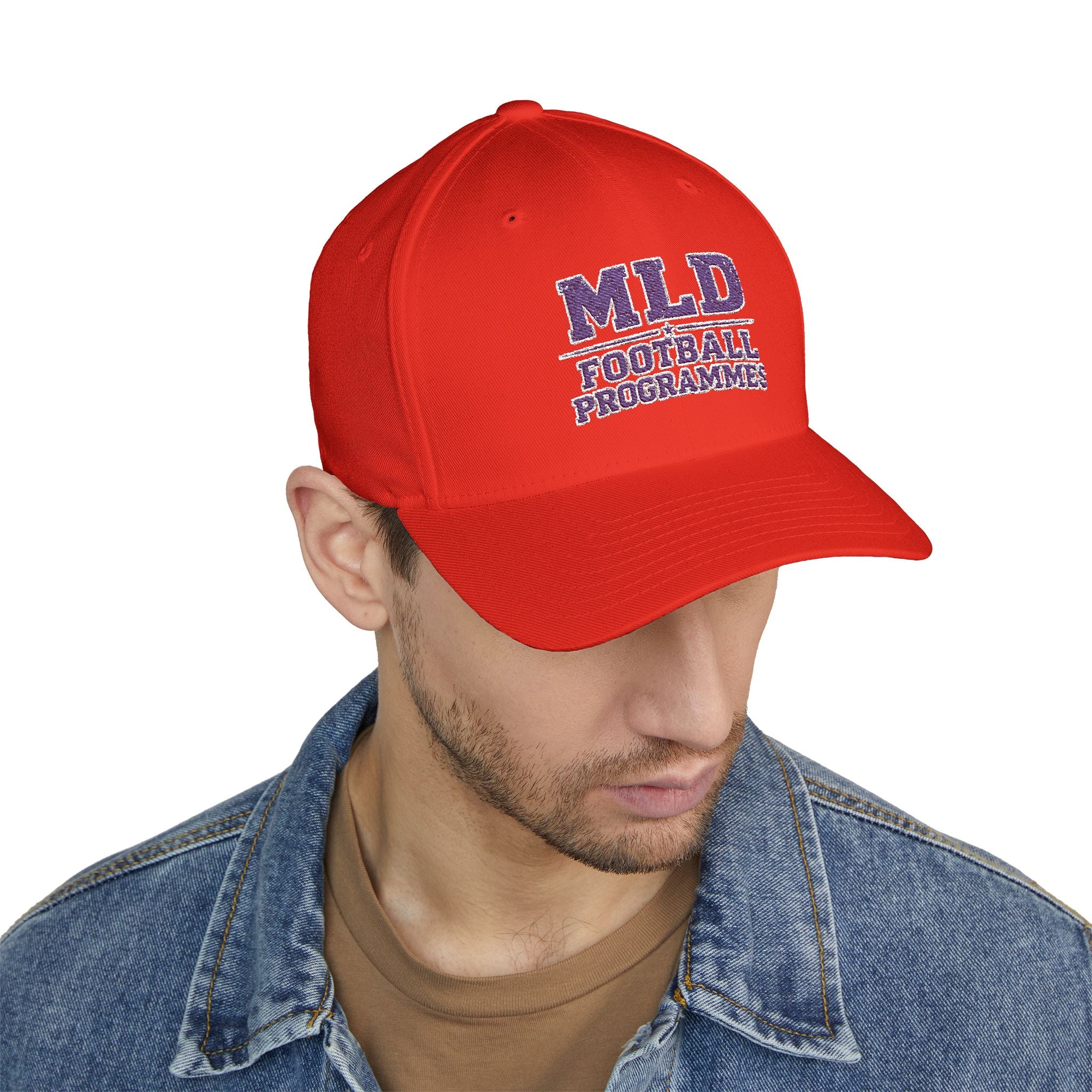 MLD Football Programmes Embroidered Cap – Structured Closed-Back Baseball Hat