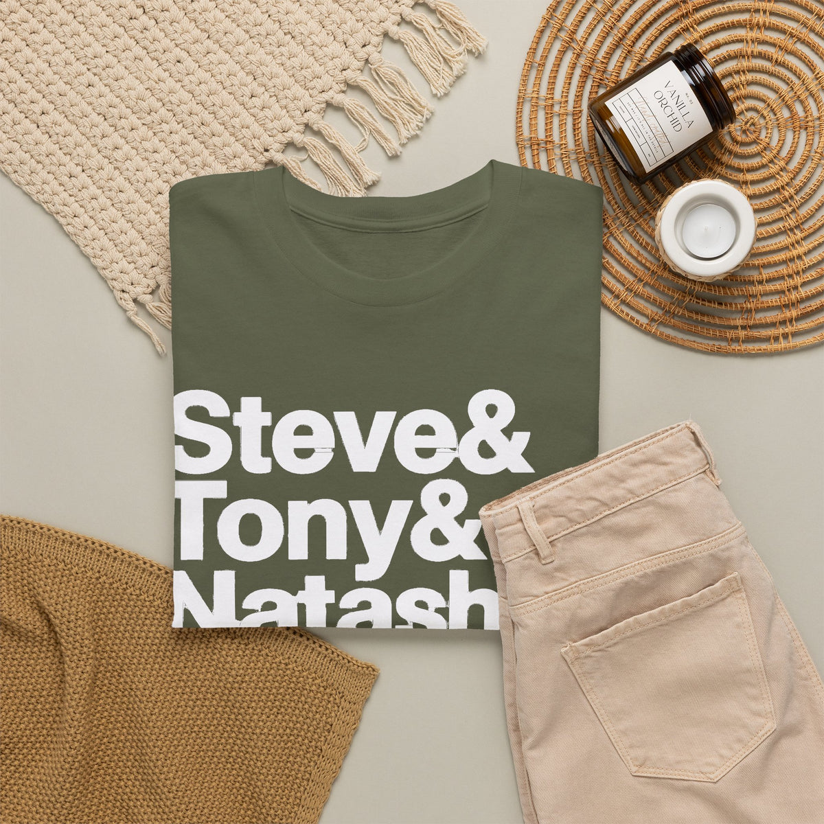 Avenger Names T-Shirt — Steve & Tony & Natasha & Bruce & Clint & Thor Tee