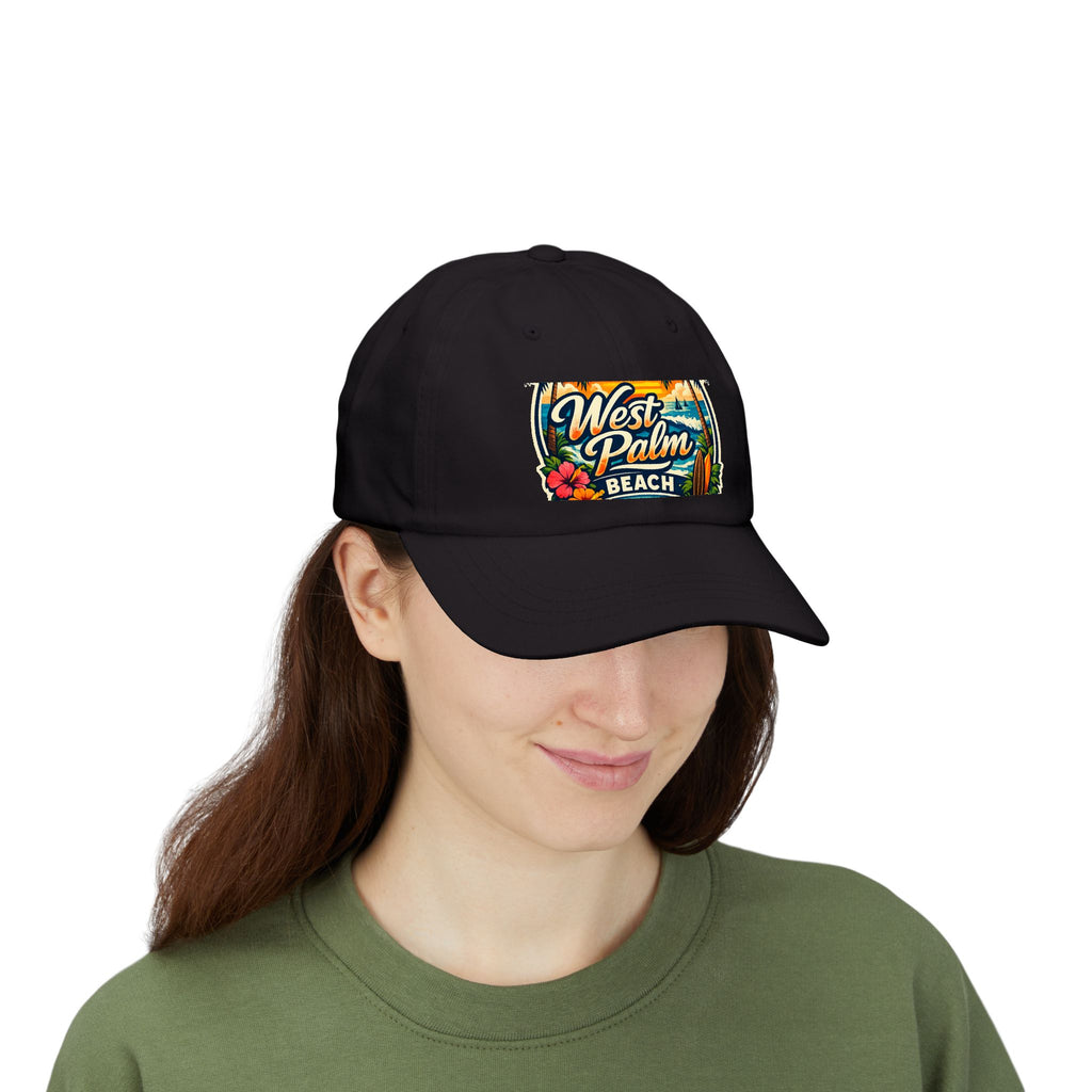West Palm Beach Dad Cap — Vintage Surfboard Floral Beach Hat
