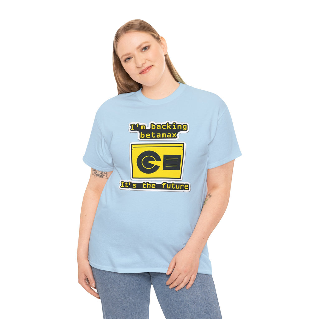 Betamax Retro Tee — "I’m backing betamax, it’s the future" Vintage Cassette T-Shirt