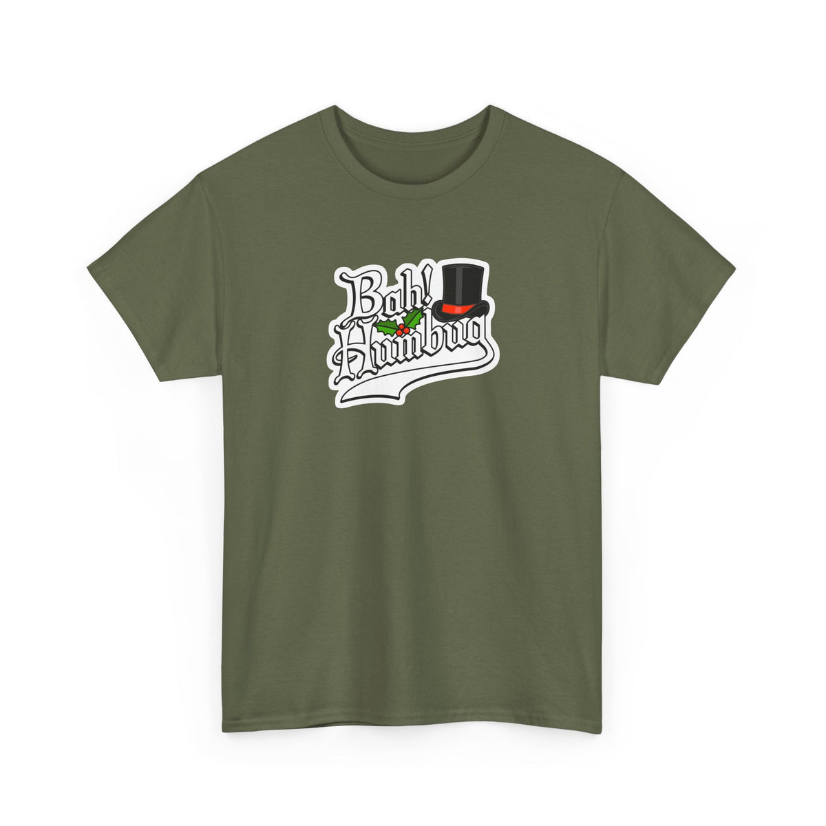 Bah Humbug Christmas Graphic Cotton T-Shirt / Tee
