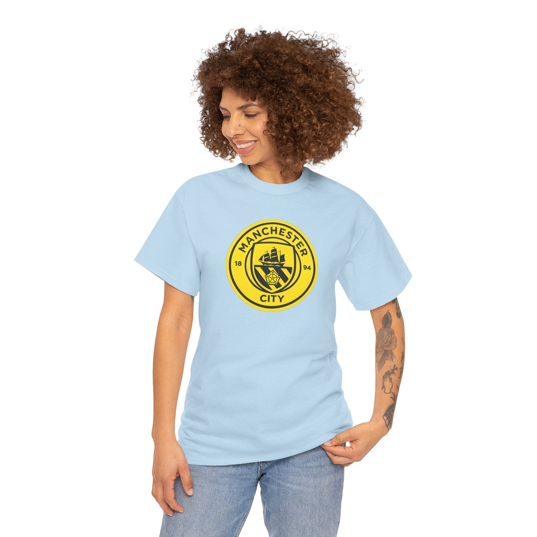 Manchester City Yellow Crest T-Shirt