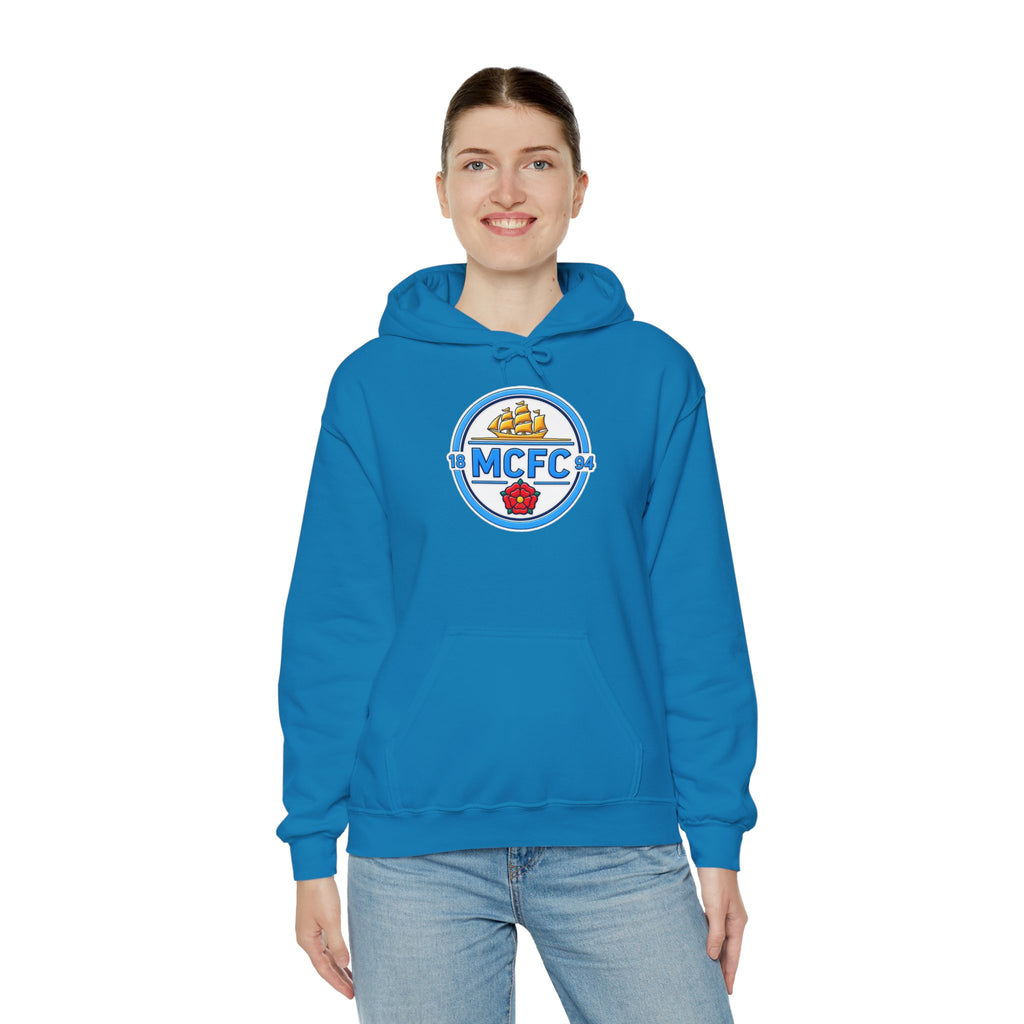 MCFC Logo Hoodie – Vintage Football Club Crest Pullover