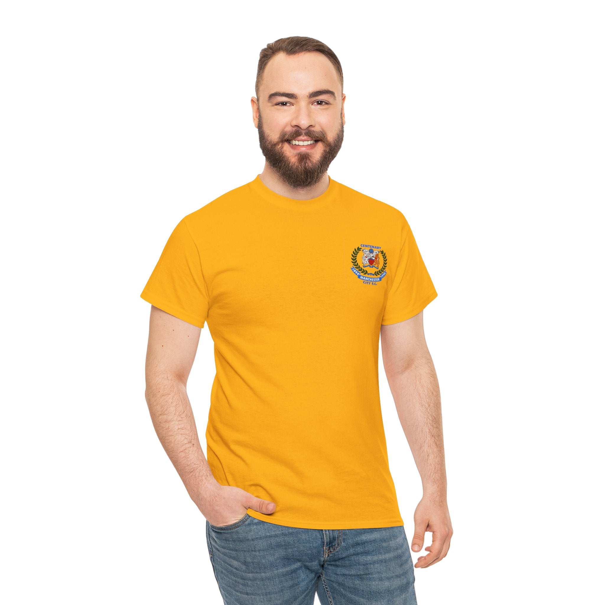 Centenary Manchester City FC Crest Tee — 1894–1994 Commemorative Shirt