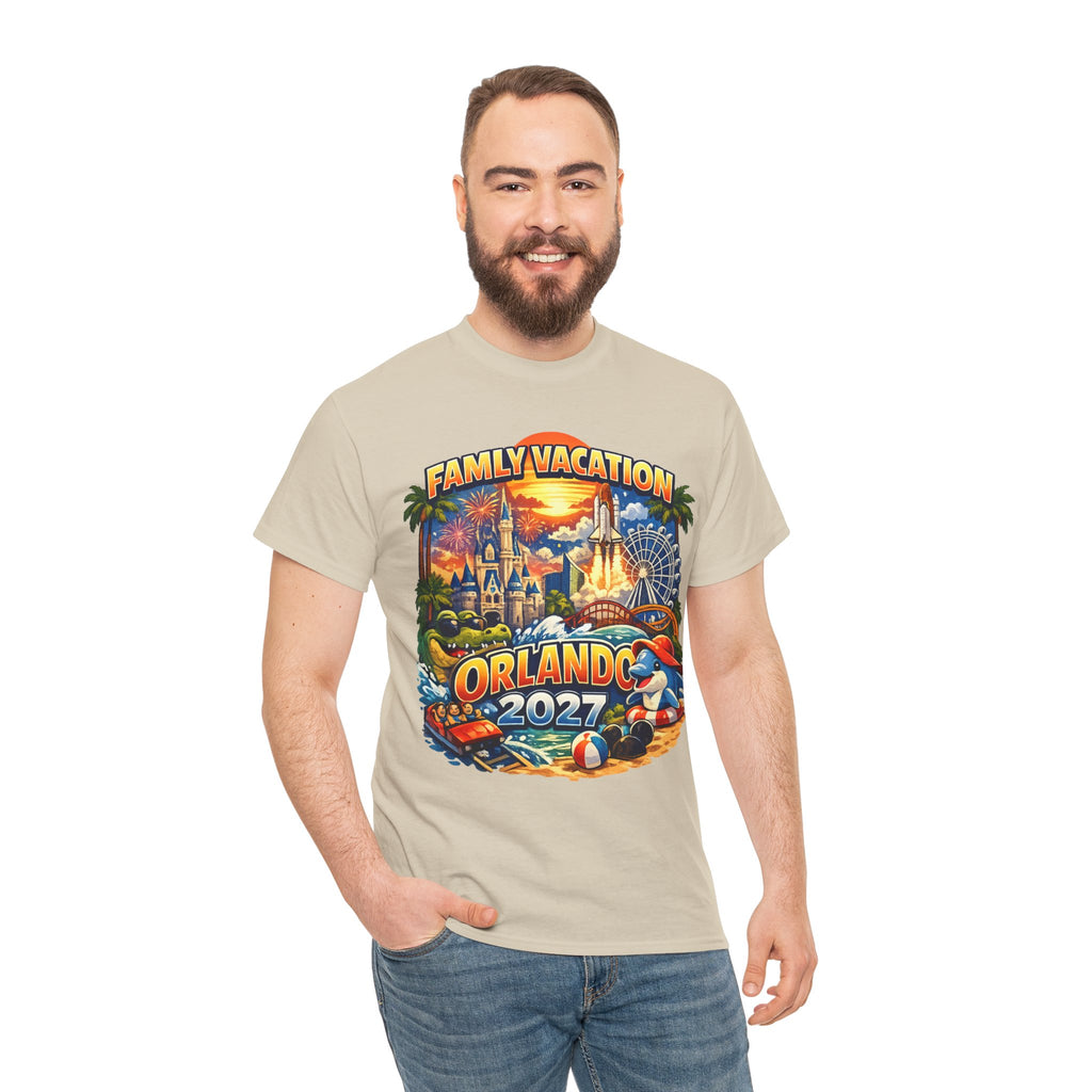 Family Vacation Orlando 2027 T-Shirt — Vintage Theme Park Souvenir Tee