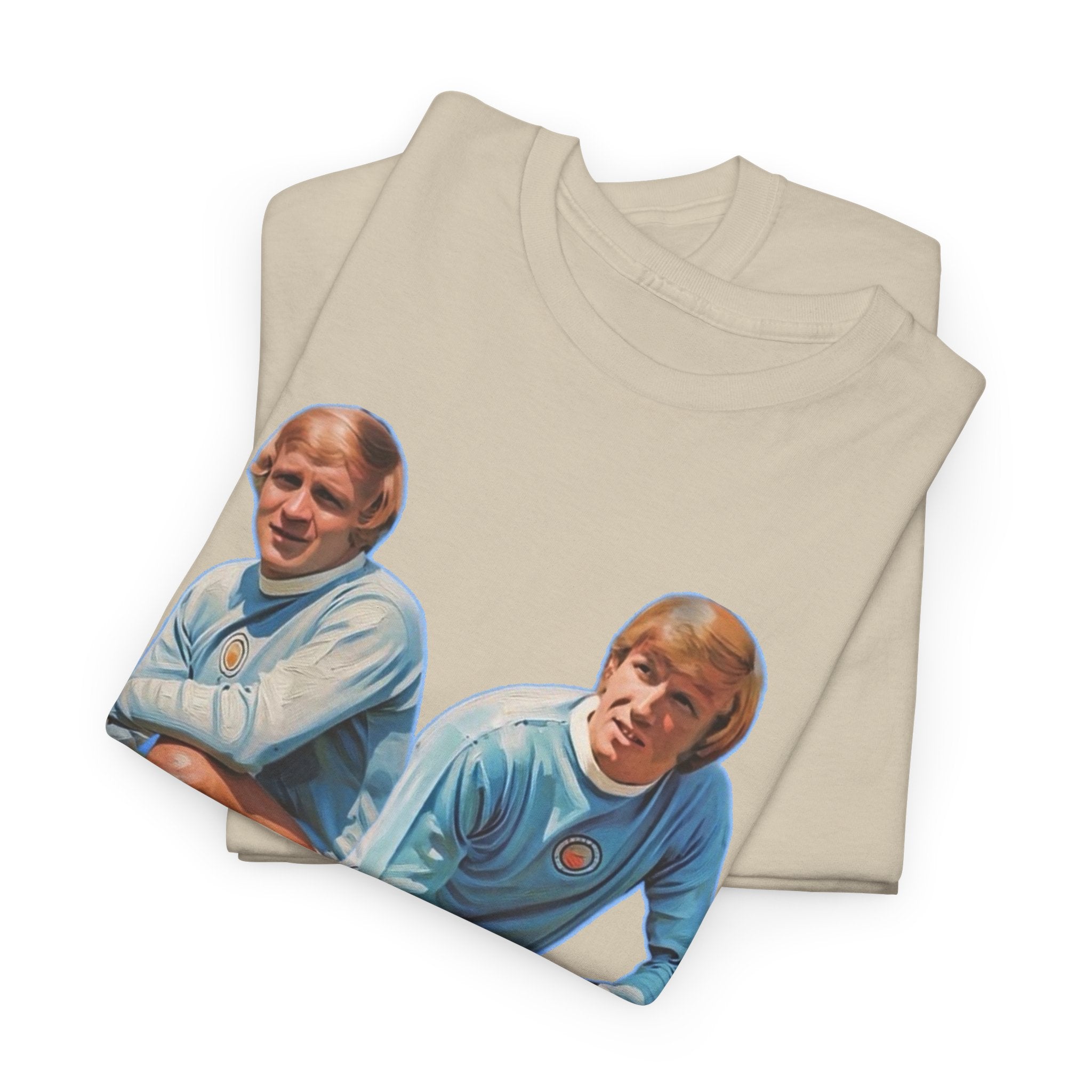 Franny Lee and Colin Bell Manchester City Retro Soccer Players T‑Shirt — Vintage Football Graphic Tee