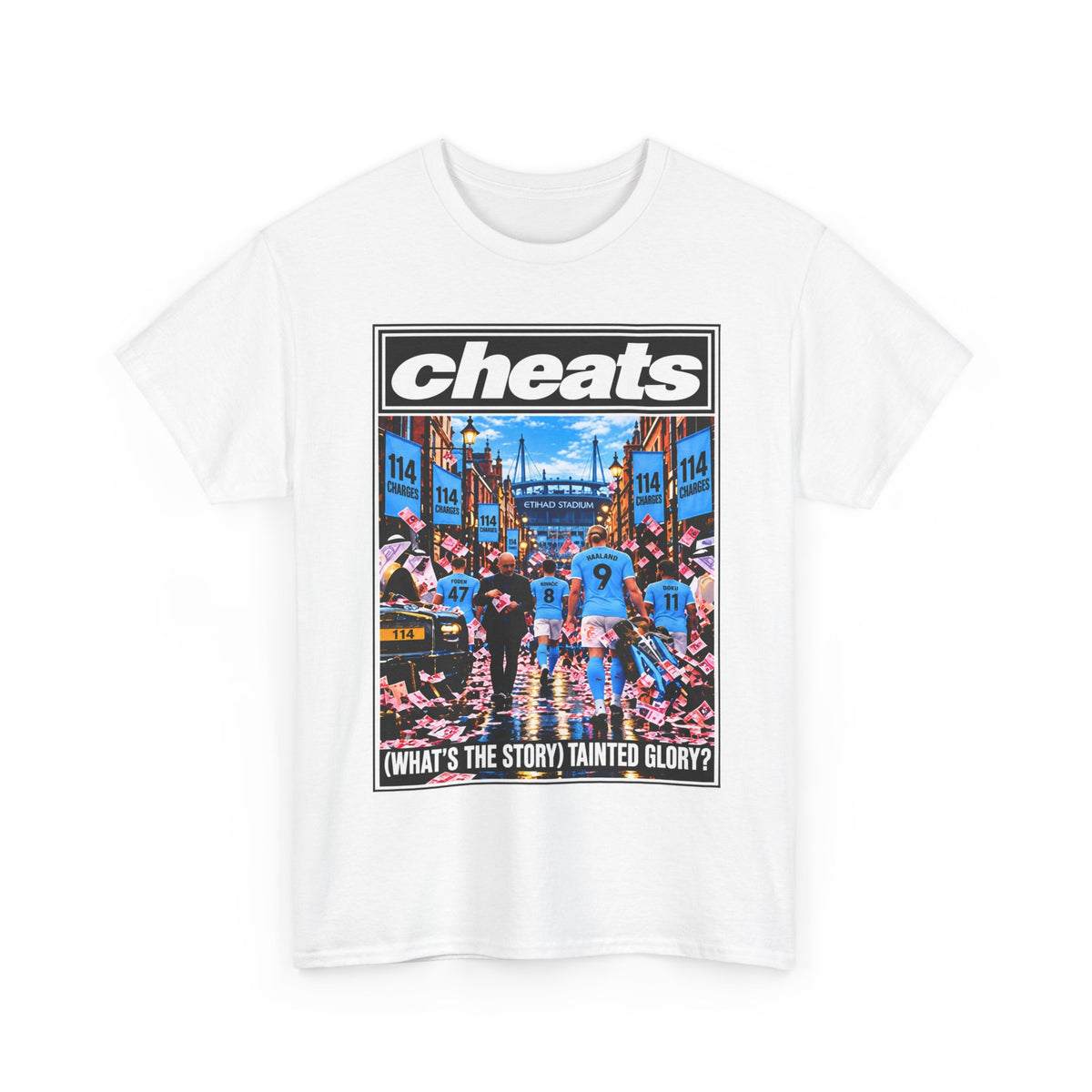 Cheats “What’s the Story? Tainted Glory?” Sports Graphic Cotton T-Shirt
