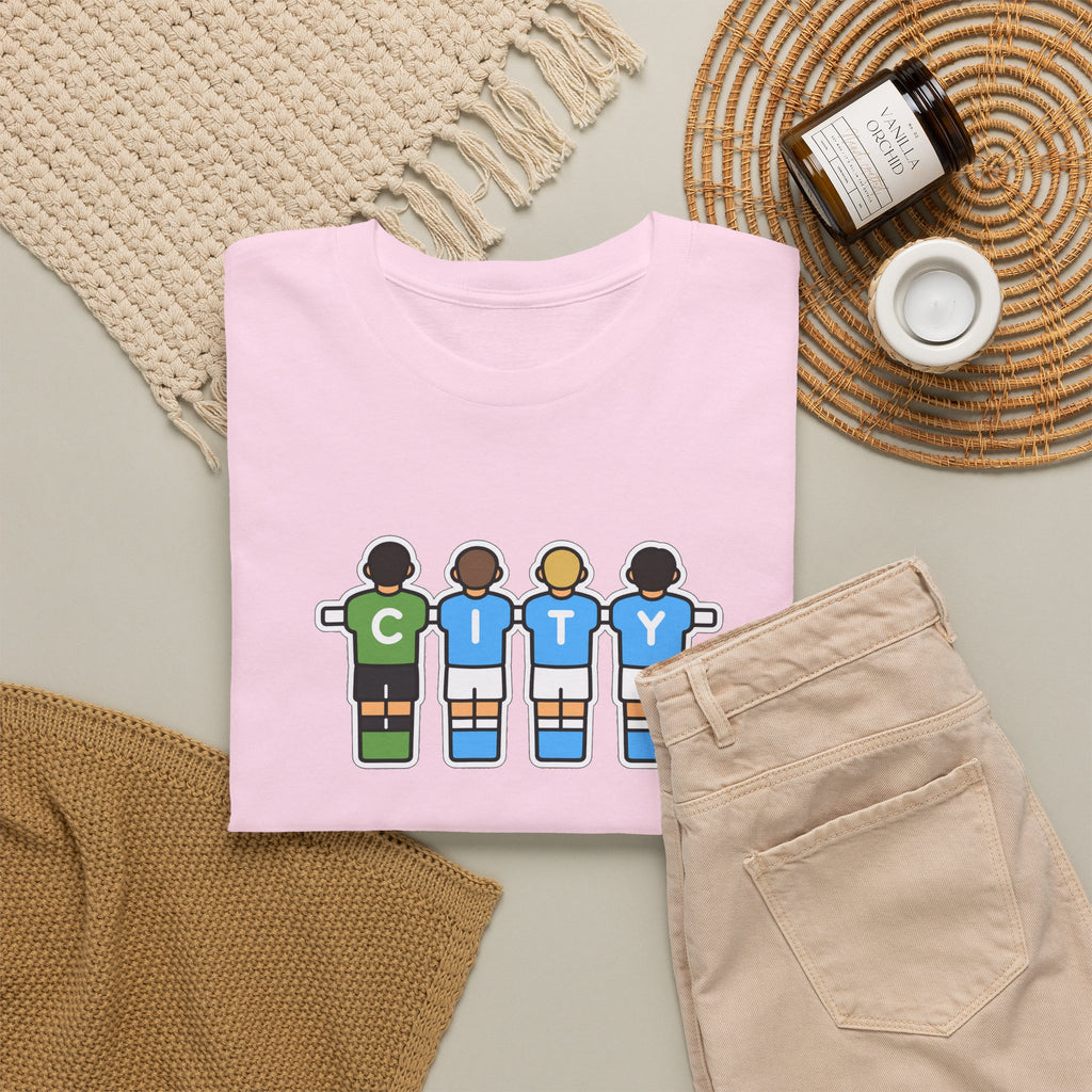 City Soccer Team Tee — Retro Foosball Players Graphic T-Shirt