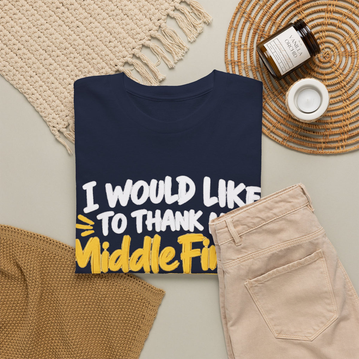 Middle Finger Thank You Tee — Funny Sarcastic Graphic T-Shirt