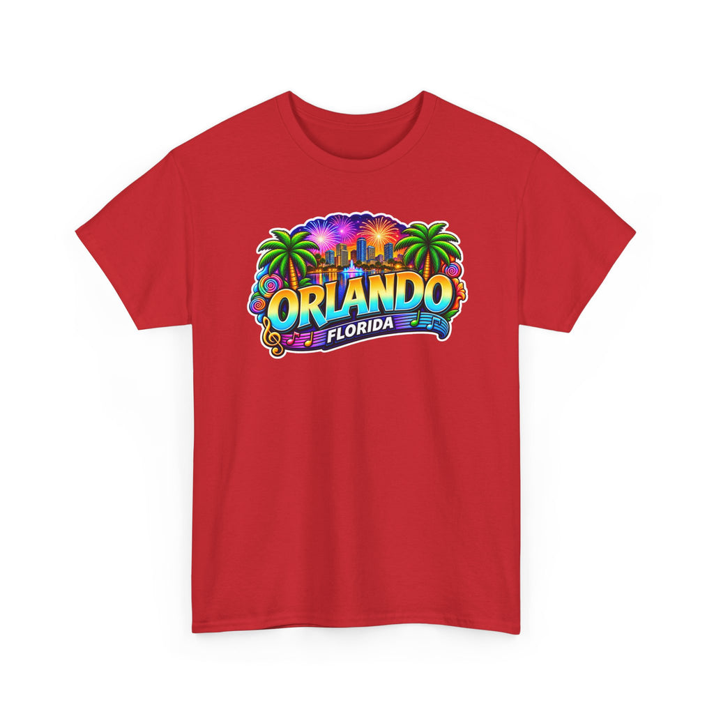 Orlando Florida Retro Sunset Palm Cotton T-Shirt