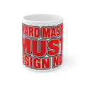 Richard Masters Must Resign Now Ceramic Coffee Mug — Bold Red Statement Mug