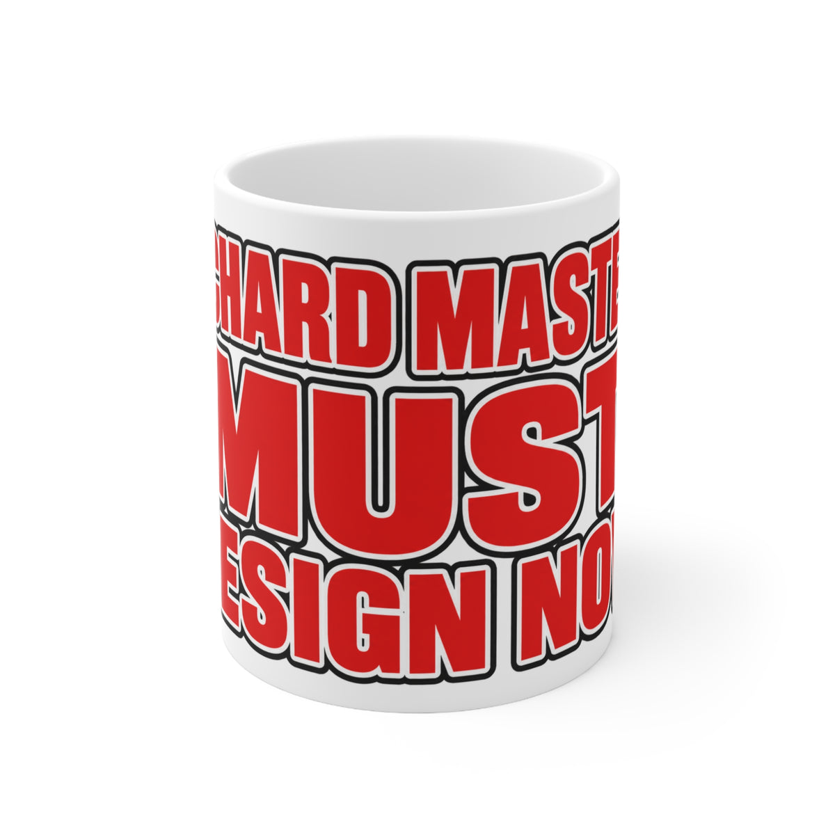 Richard Masters Must Resign Now Ceramic Coffee Mug — Bold Red Statement Mug