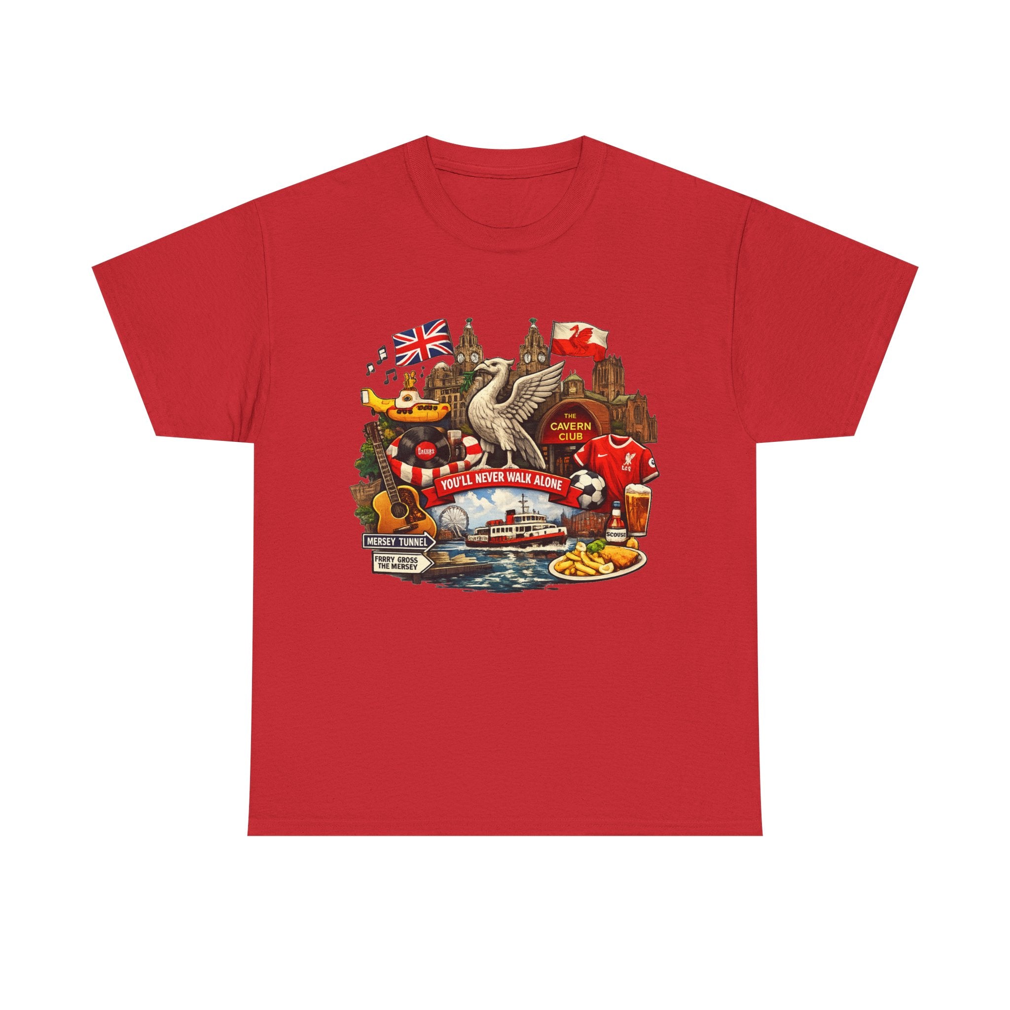 Liverpool Landmarks & You'll Never Walk Alone T-Shirt