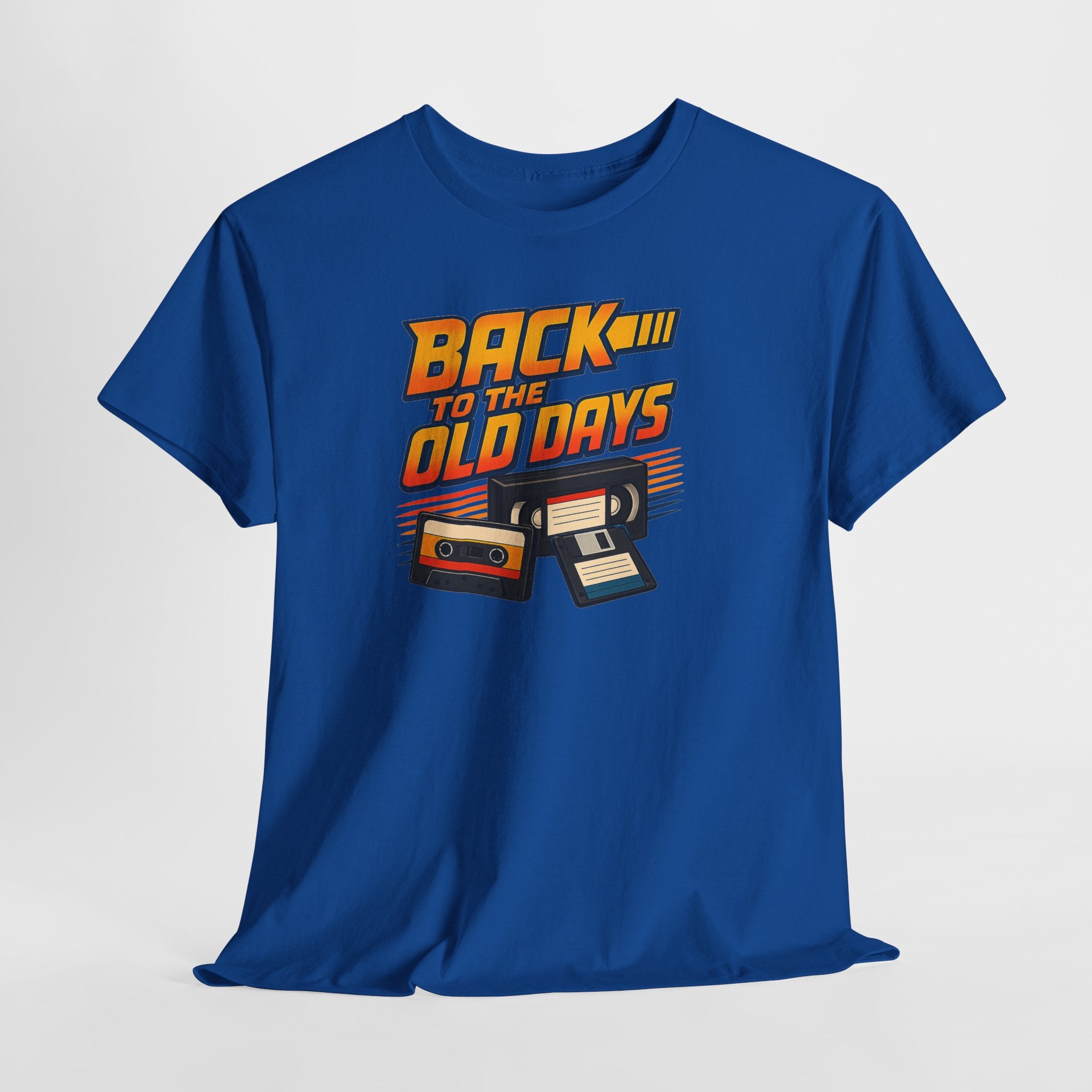 Back to the Old Days Tee – Retro Cassette & VHS Nostalgia T-Shirt
