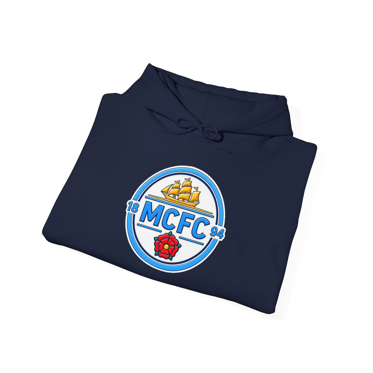 MCFC Logo Hoodie – Vintage Football Club Crest Pullover