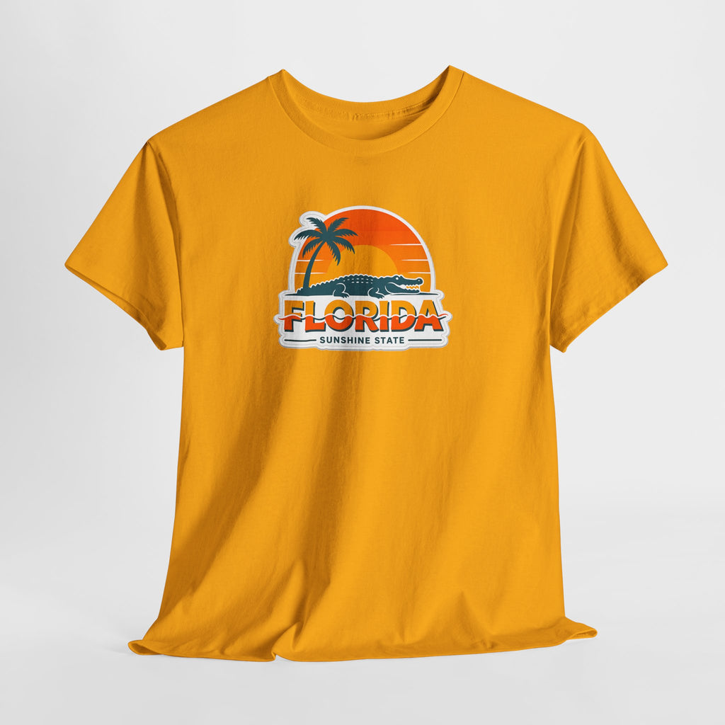 Florida Sunshine State T-Shirt — Retro Palm Sunset Graphic Tee