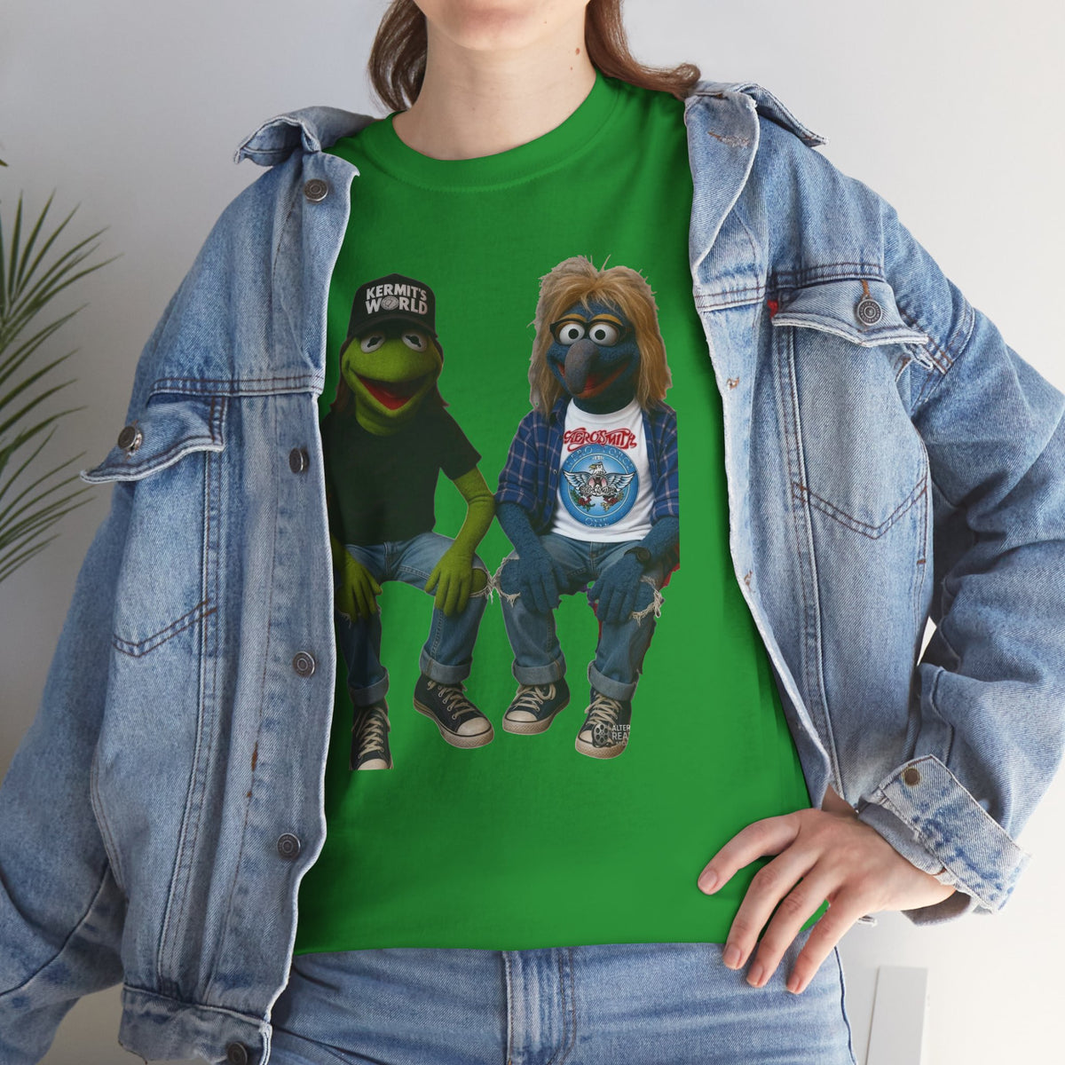 Kermit & Gonzo Waynes World Inspired Character Graphic T-Shirt