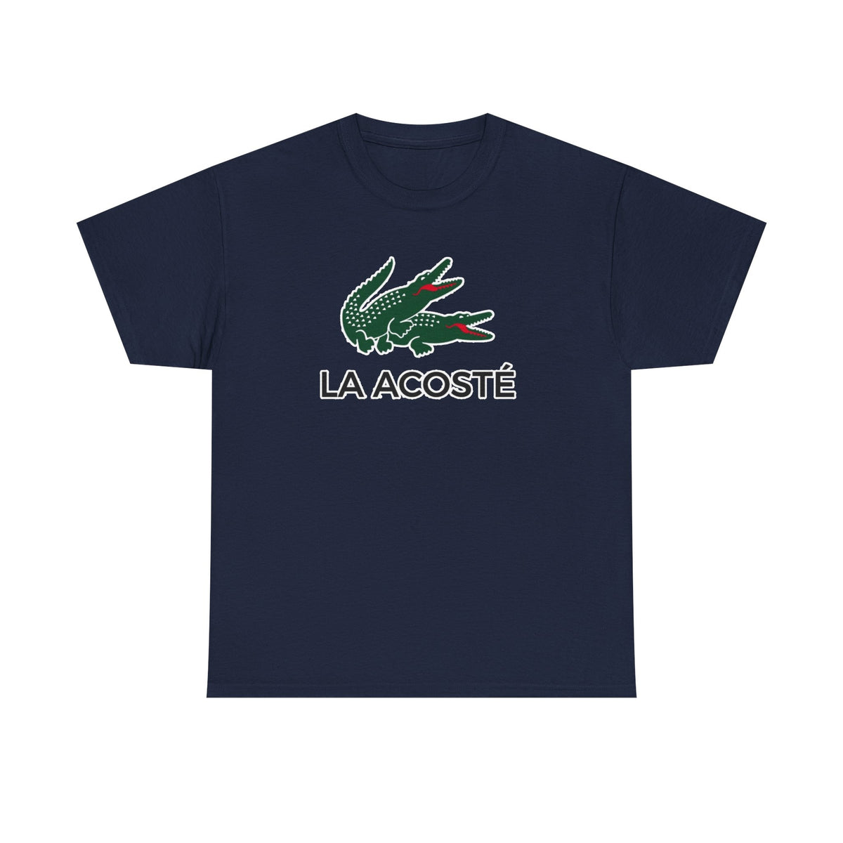 La Acosté Crocodile Logo Graphic Cotton Tee / T-Shirt