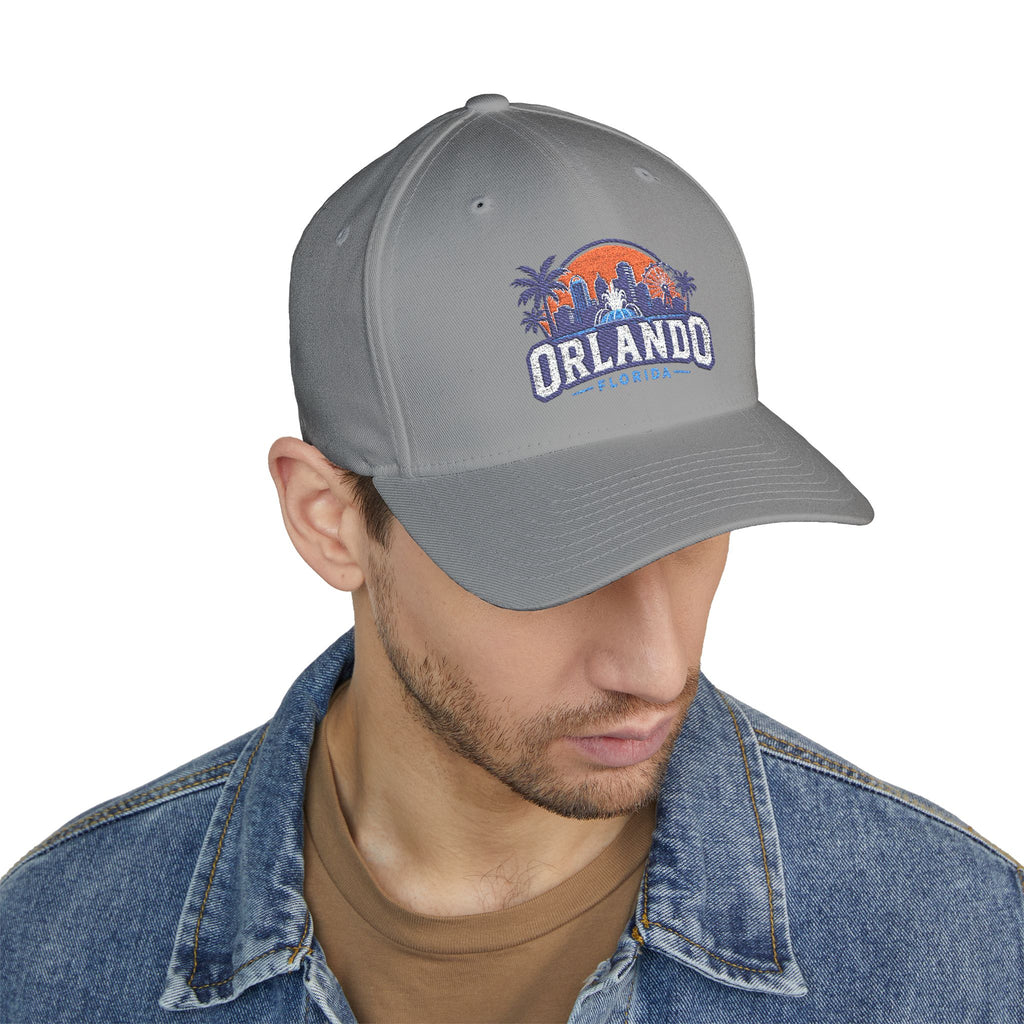 Orlando Florida Embroidered Baseball Cap — Sunset Skyline Hat