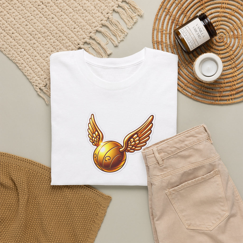 Golden Snitch Cotton T‑Shirt — Quidditch Wizarding Fan Tee