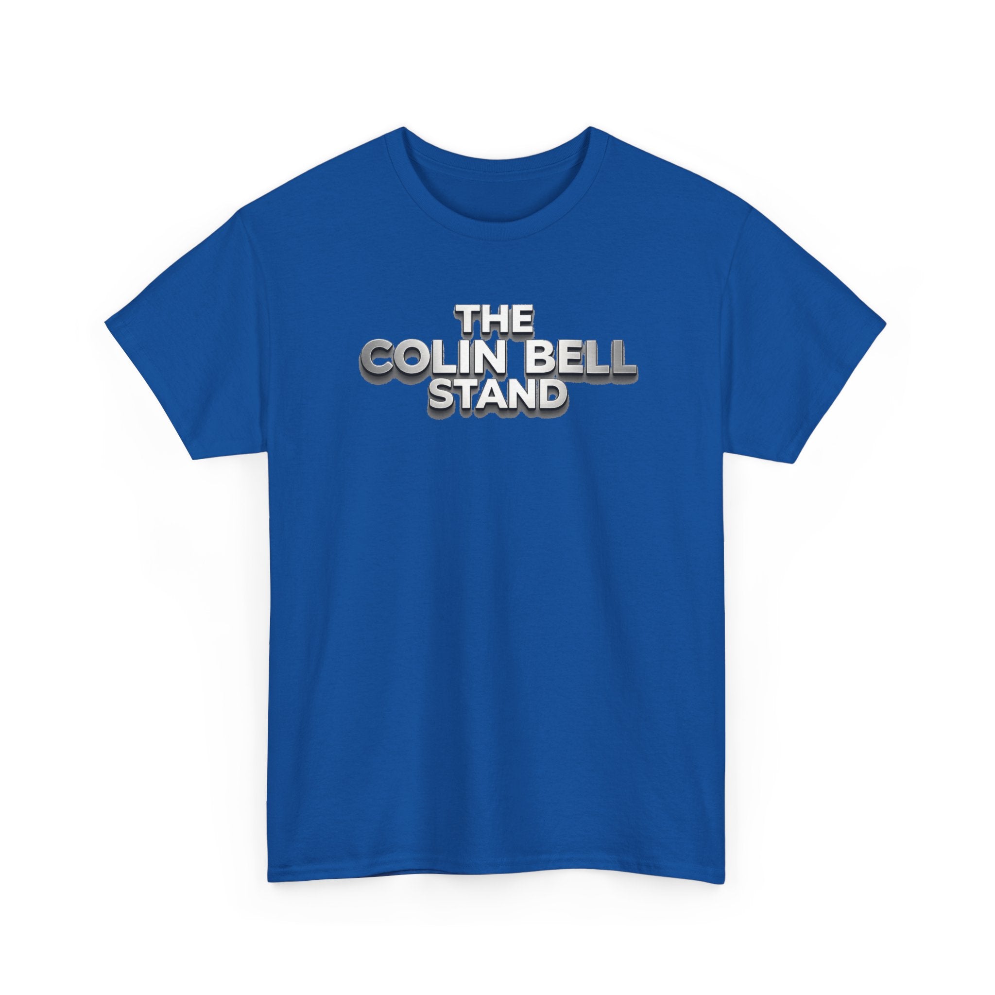 T-Shirt — “The Colin Bell Stand” Retro Chrome Text Tee