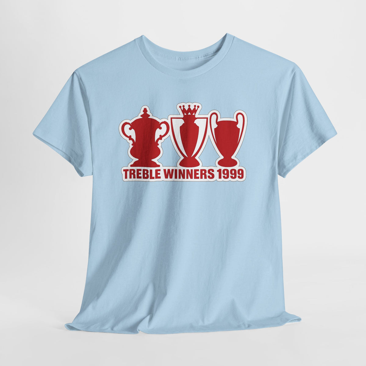 Manchester United Treble Winners 1999 Trophy Graphic Cotton T-Shirt