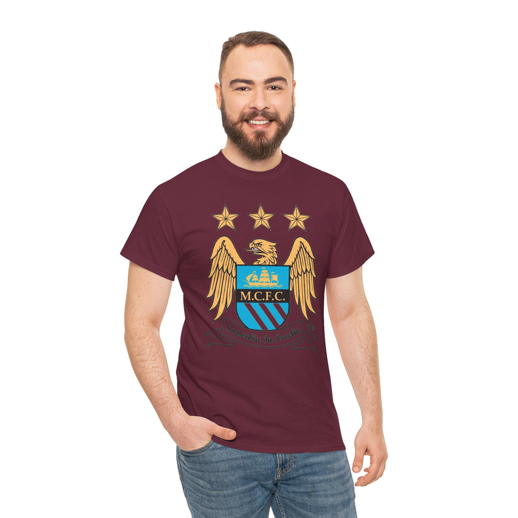 Manchester City Retro Club Crest T‑Shirt — MCFC Vintage Style Club Emblem Tee