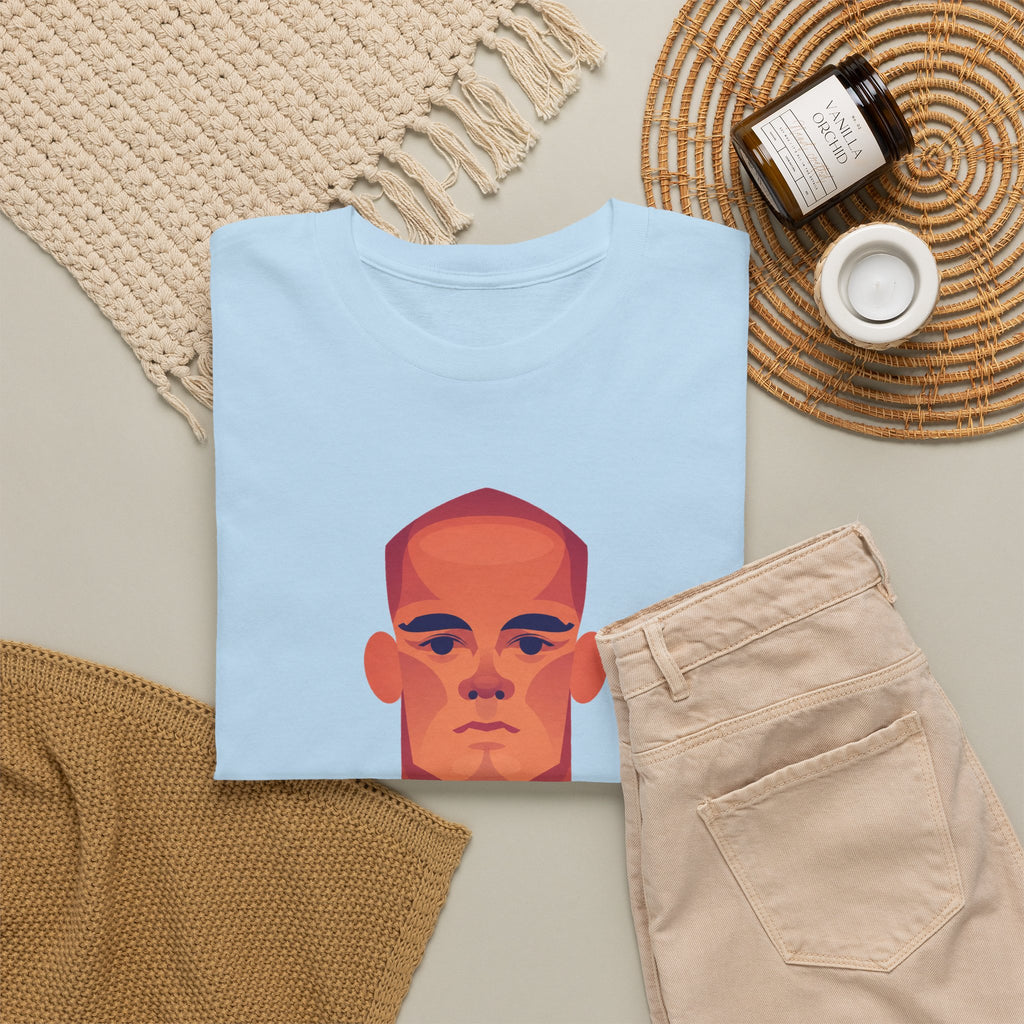 Vinny Kompany Manchester City Legend Minimalist Portrait Tee — Bold Stylized Face Graphic T-Shirt