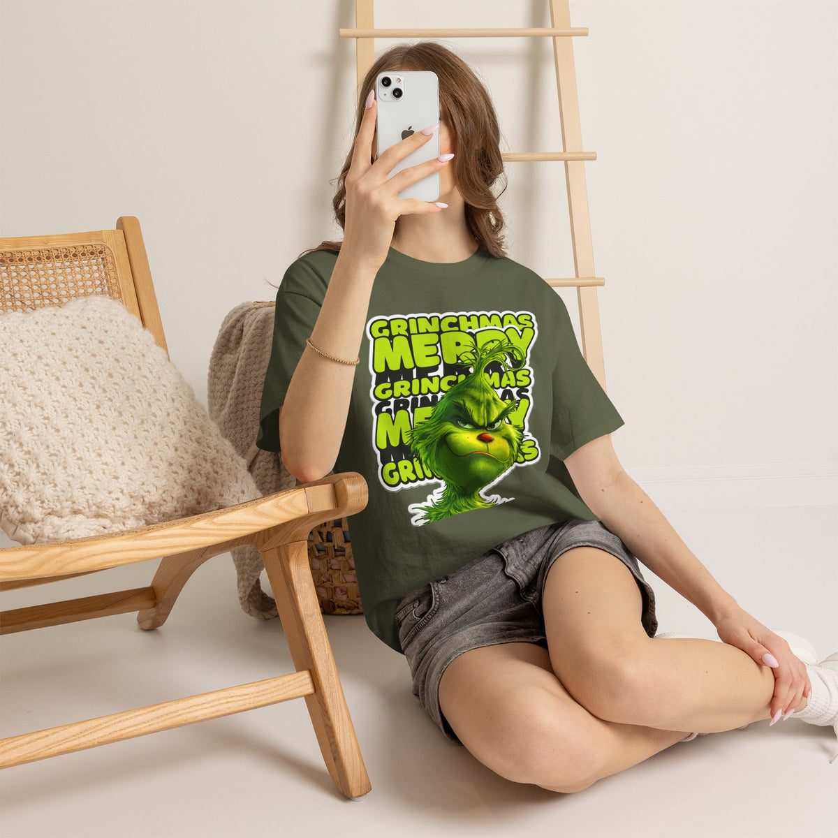Grinchmas Merry Grinch Christmas Cotton T-Shirt / Tee