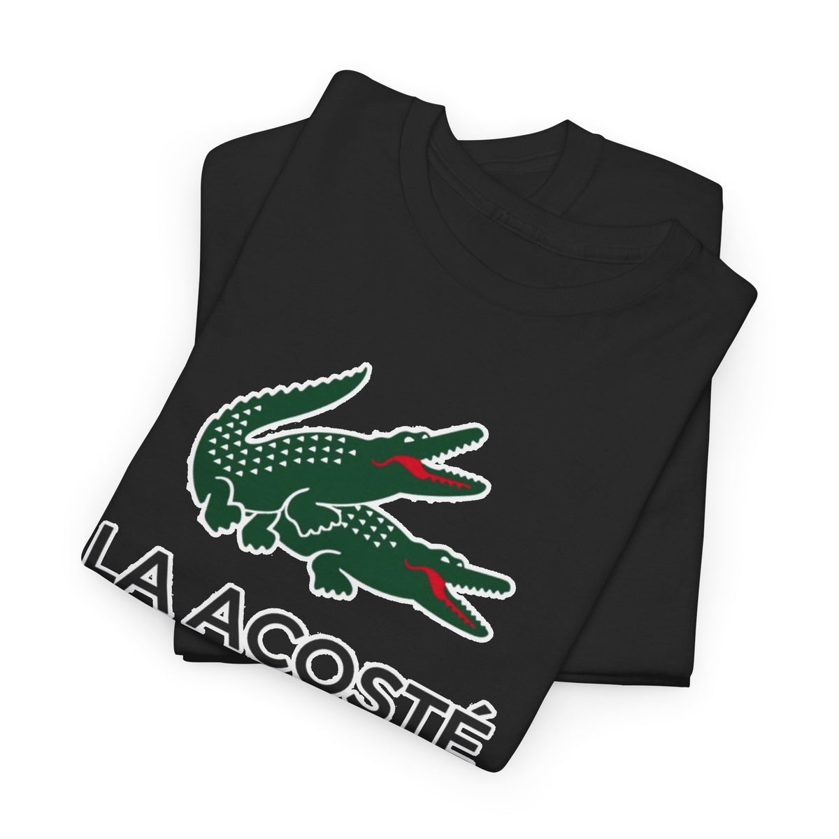 La Acosté Crocodile Logo Graphic Cotton Tee / T-Shirt