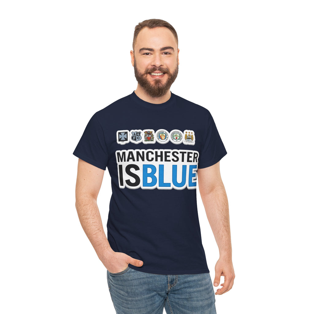 Manchester Is Blue Tee — Manchester City Supporter T-Shirt