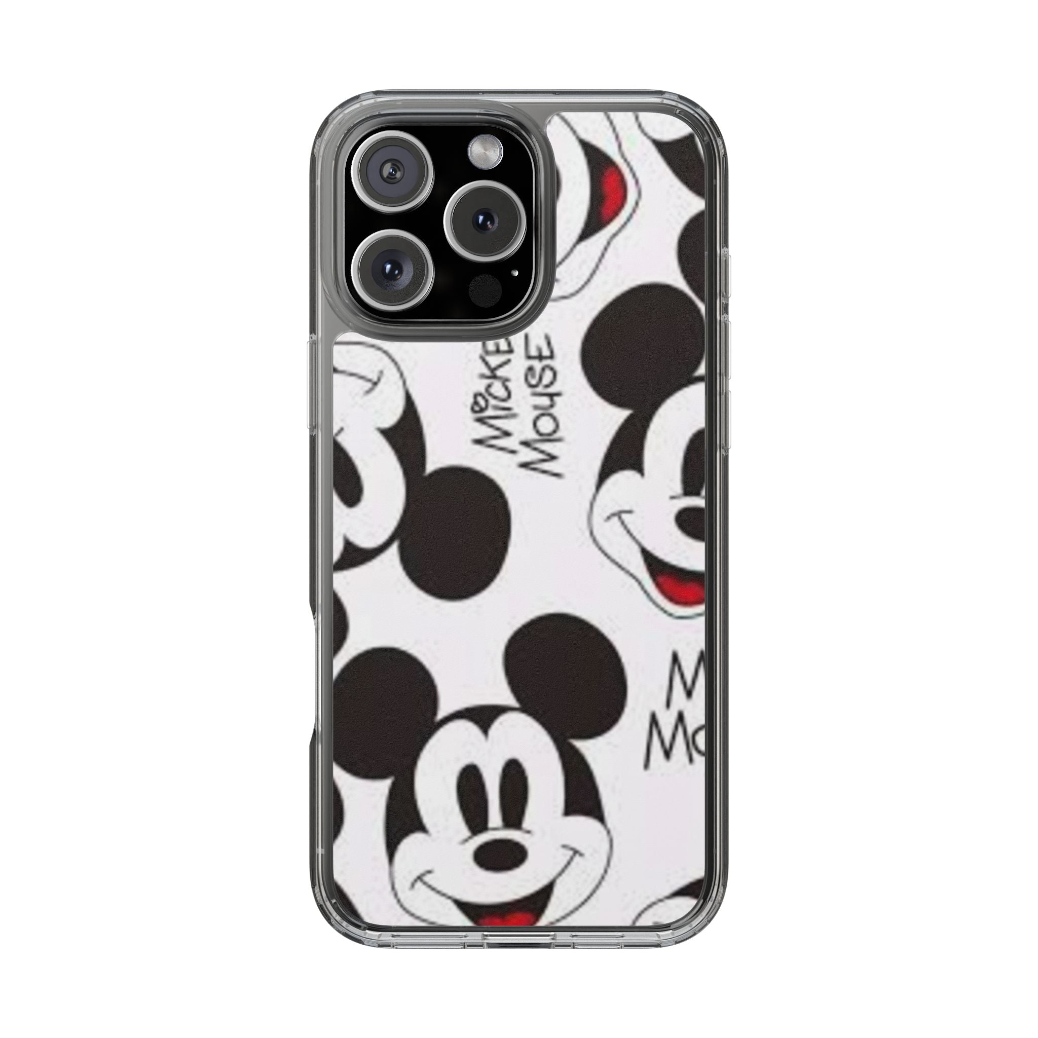 Mickey Mouse Clear Phone Case – Retro Cartoon Pattern Clear Case